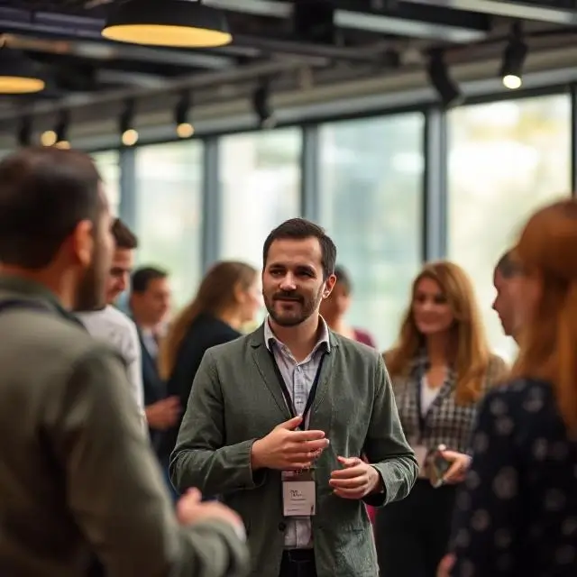A person networking and building their personal brand.