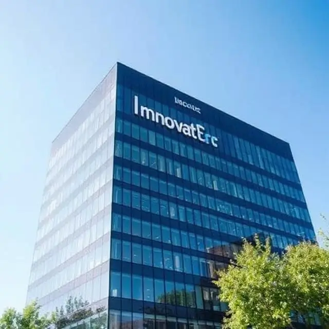A modern corporate building representing InnovateCorp